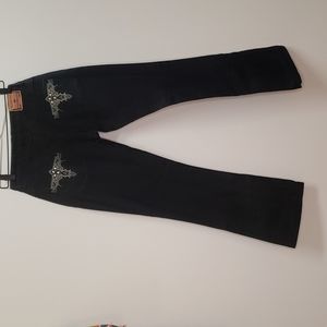 Size 7 Rich cow  blackwash  straight leg jeans        E43